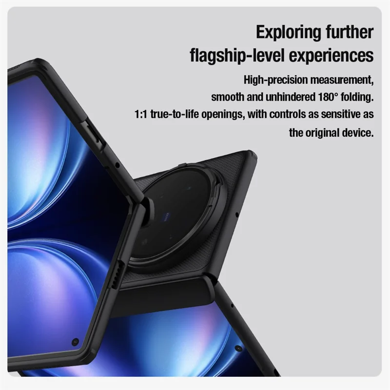 NILLKIN Super Frosted Shield Prop For vivo X Fold5 5G Case Clear Lens Lid Kickstand Phone Cover