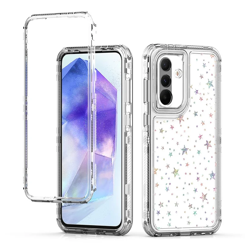 Cover per Samsung Galaxy A36 5G / A56 5G in Acrilico TPU Trasparente con Film Laser-stampato - Stelle