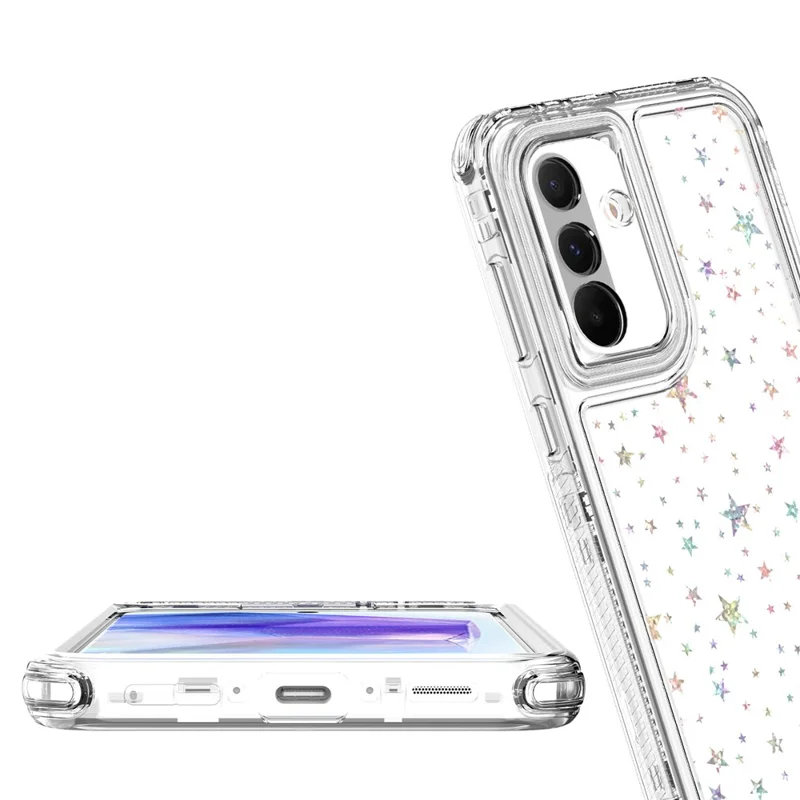Cover per Samsung Galaxy A36 5G / A56 5G in Acrilico TPU Trasparente con Film Laser-stampato - Stelle