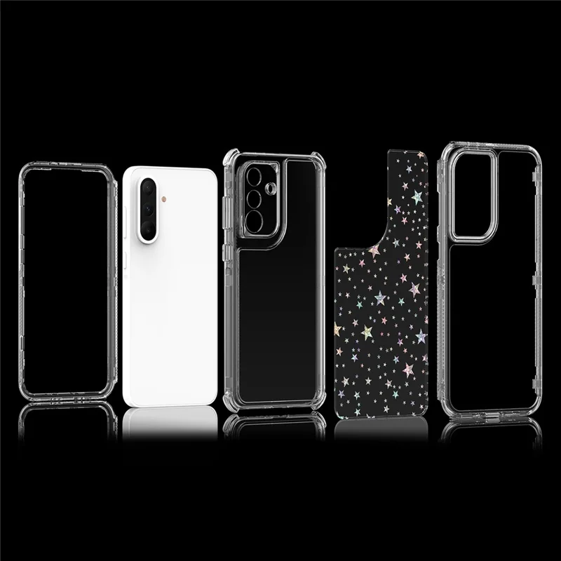 Cover per Samsung Galaxy A36 5G / A56 5G in Acrilico TPU Trasparente con Film Laser-stampato - Stelle