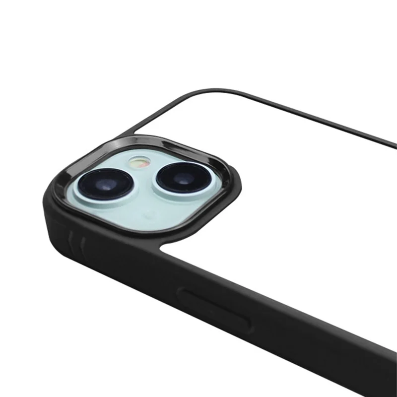 10Pcs For iPhone 15 Plus Case DIY Blank Heat Transfer TPU + PC Phone Back Cover with Magnetic Ring