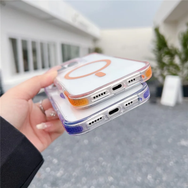 Cover per iPhone 16 Pro Max Compatibile con MagSafe Trasparente in TPU Acrilico per Smartphone - Nero