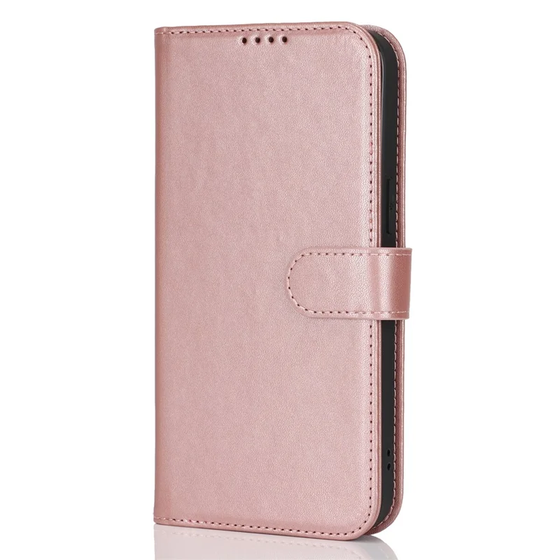 For iPhone 13 Pro Stand Case Shockproof Leather Wallet Phone Cover - Rose Gold
