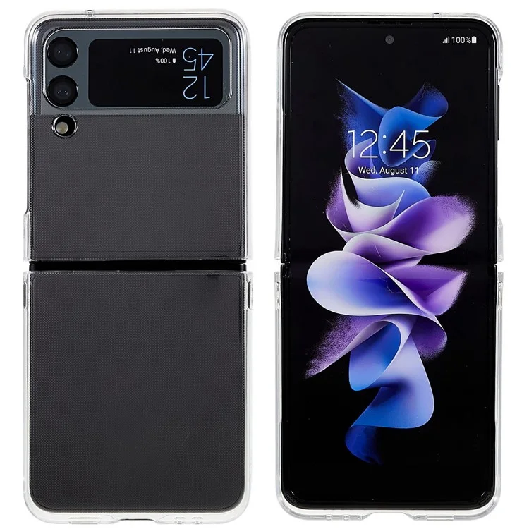 Für Samsung Galaxy Z Flip4 5G Ultra Slim Anti-Scratch Faltbares Handyhülle Transparente Harte PC-Rückseite