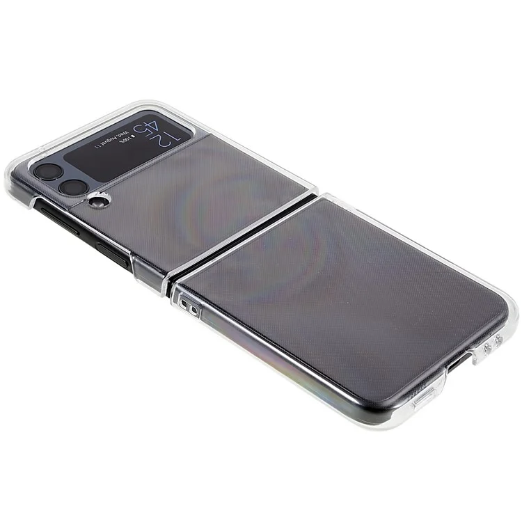 Für Samsung Galaxy Z Flip4 5G Ultra Slim Anti-Scratch Faltbares Handyhülle Transparente Harte PC-Rückseite