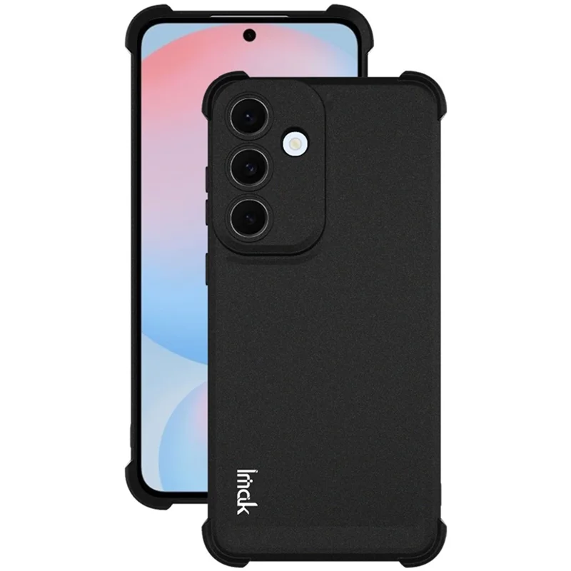 IMAK For Samsung Galaxy S25 FE Case TPU Phone Cover Airbag Shockproof Protection - Matte Black