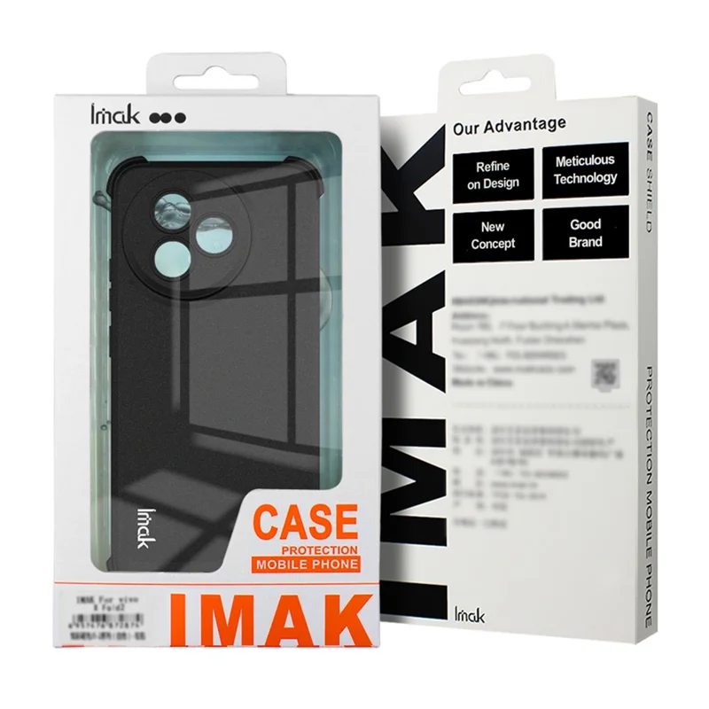 IMAK For Samsung Galaxy S25 FE Case TPU Phone Cover Airbag Shockproof Protection - Matte Black