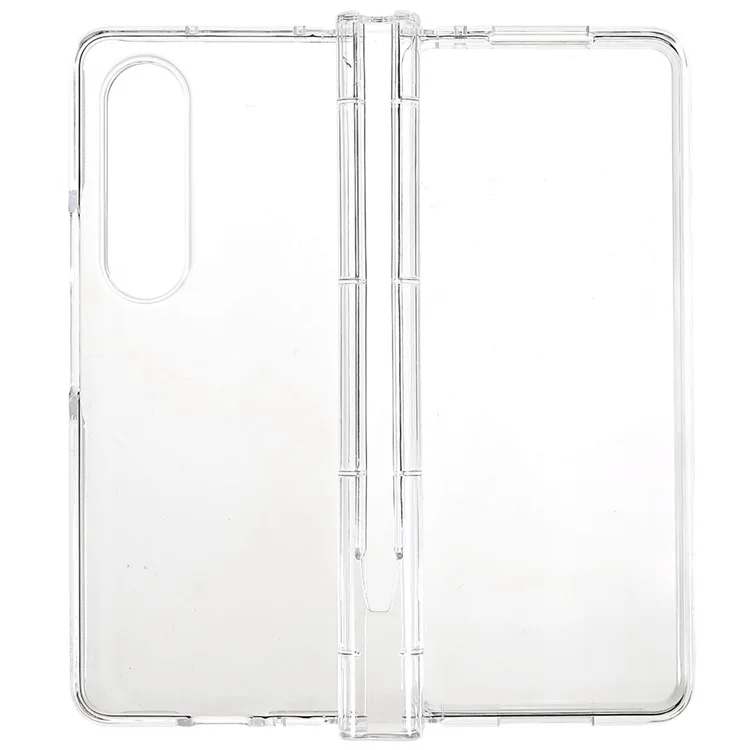 Pour Samsung Galaxy Z Fold4 5G Ultra Thin Folding Phone Protective Case Pen Slot Design Transparent Hard PC Anti-scratch Cover