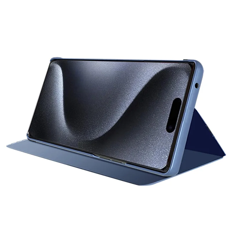 Funda con ventana y soporte para iPhone 17 Pro - Cuero tipo libro con tapa - Morado / Azul