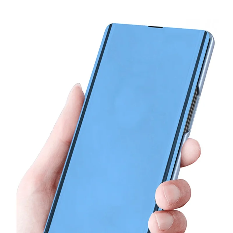 Funda con ventana y soporte para iPhone 17 Pro - Cuero tipo libro con tapa - Morado / Azul