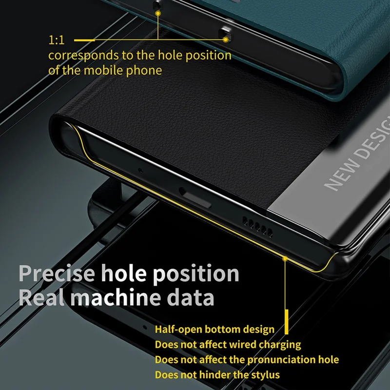 For iPhone 17 Pro Case Anti-Drop Leather Phone Cover with Stand - Green