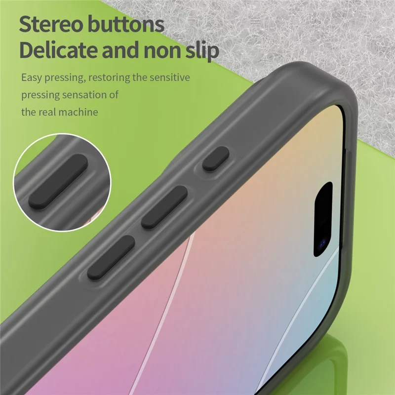 For iPhone 17 Pro Case Compatible with MagSafe TPU + PC Matte Translucent Phone Back Cover - Black
