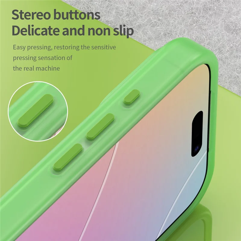 For iPhone 17 Pro Case Compatible with MagSafe TPU + PC Matte Translucent Phone Back Cover - Green