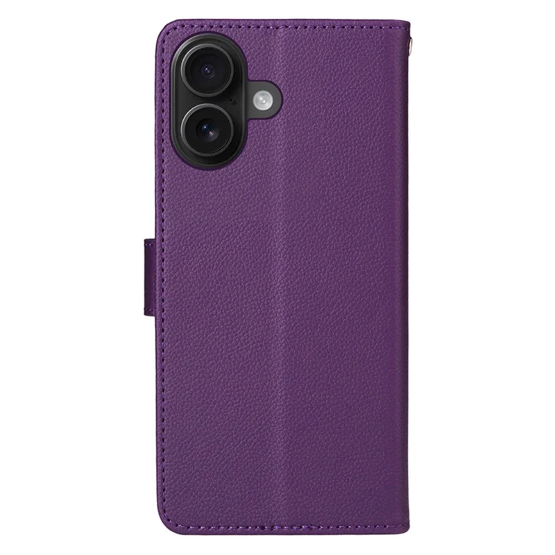 ENKAY HAT PRINCE For iPhone 17 Wallet Case with Strap RFID Blocking Leather Stand Phone Cover - Purple