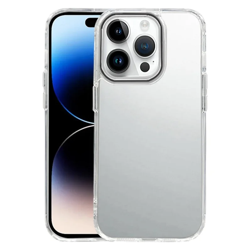 Funda para iPhone 16 Pro de TPU + PC con Marco de Lente Electrolítico