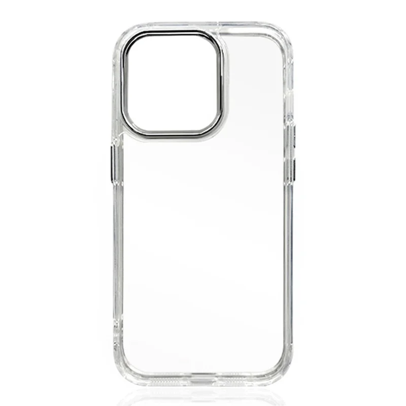 Funda para iPhone 16 Pro de TPU + PC con Marco de Lente Electrolítico