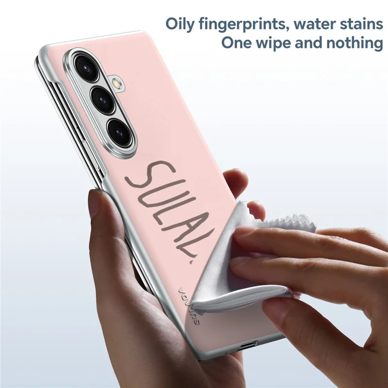 SULADA Für Samsung Galaxy Z Fold7 5G Hülle Lederhülle Kompatibel mit MagSafe Scharnierschutz - Rosa