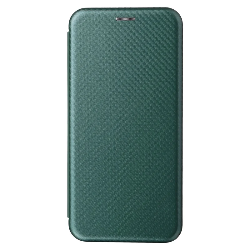 Pour Xiaomi 12T 5G / Redmi K50 Ultra 5G PU Téléphone Téléphone Card de Carte à Sous en Fibre de Carbone Texture Absorption Magnétique Anti-scratch Couvercle Flip - Vert