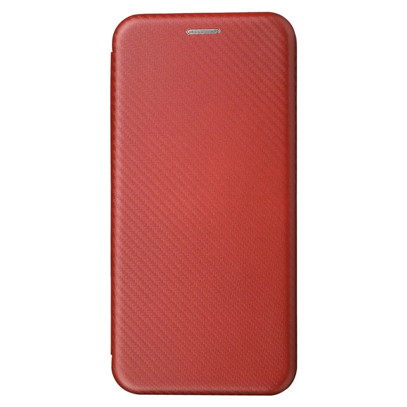 Para Xiaomi 12t 5g / Redmi K50 Ultra 5G PU Case de Cuero Ranura Ranura Soporte de Fibra de Carbono Fibra de Absorción Magnética Anti-scratch Flip Cubierta - Marrón
