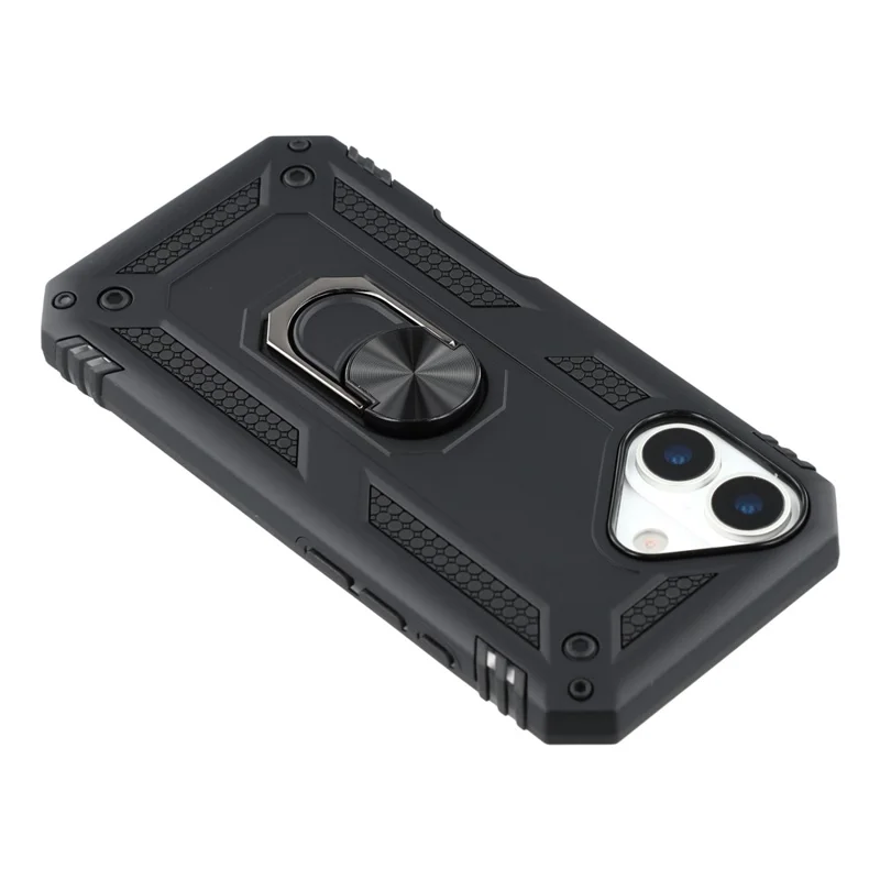Étui pour iPhone 17 avec Bandoulière et Support Béquille PC + TPU - Noir