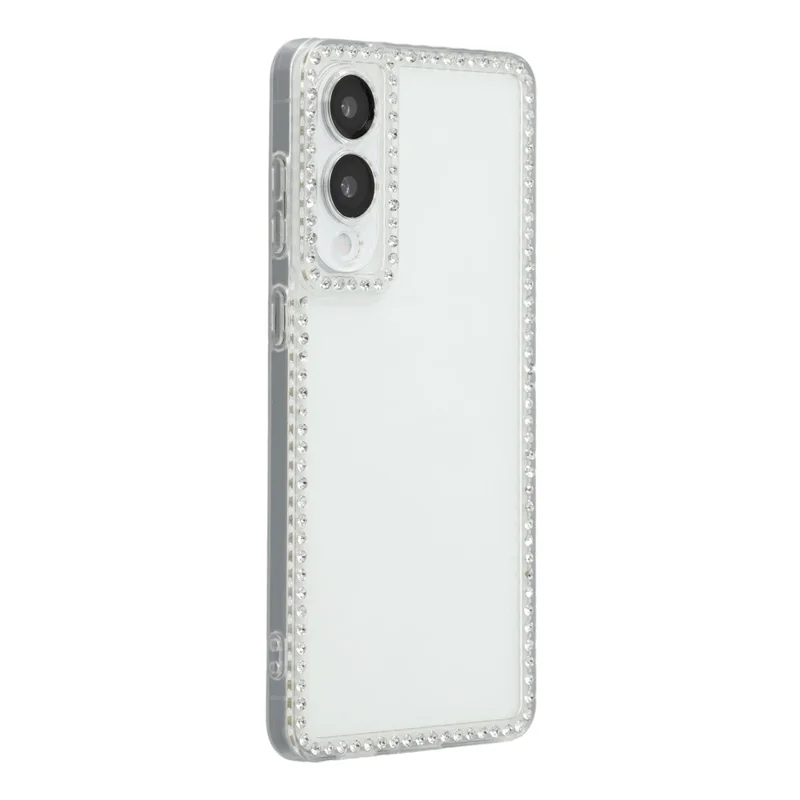 For Samsung Galaxy S25 Edge TPU Case Rhinestone Decor Clear Phone Back Cover, Precise Cutout