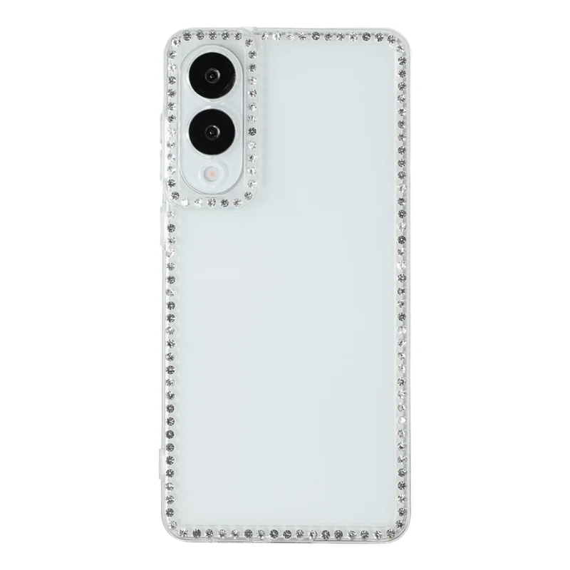 For Samsung Galaxy S25 Edge TPU Case Rhinestone Decor Clear Phone Back Cover, Precise Cutout