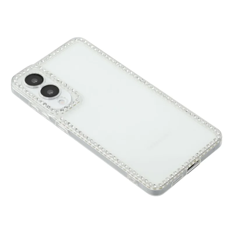 For Samsung Galaxy S25 Edge TPU Case Rhinestone Decor Clear Phone Back Cover, Precise Cutout