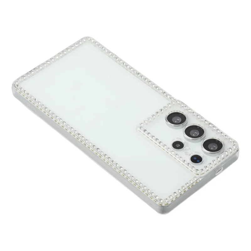 Für Samsung Galaxy S24 Ultra TPU-Hülle mit Strasssteinen, transparente Handyrückseite, präzise Aussparungen
