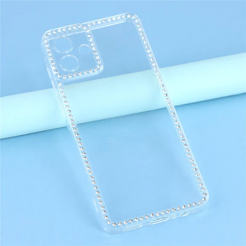 Per Samsung Galaxy A06 4G Custodia TPU Decorazione Rhinestone Chiaro Coperchio Posteriore del Telefono, Taglio Preciso