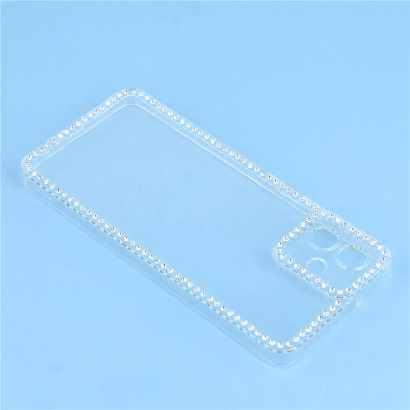 Per Samsung Galaxy A06 4G Custodia TPU Decorazione Rhinestone Chiaro Coperchio Posteriore del Telefono, Taglio Preciso