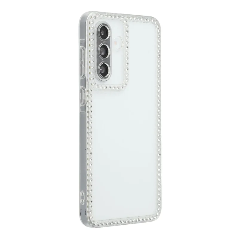 For Samsung Galaxy A36 5G TPU Case Rhinestone Decor Clear Phone Back Cover, Precise Cutout