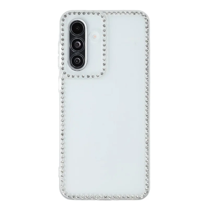 For Samsung Galaxy A36 5G TPU Case Rhinestone Decor Clear Phone Back Cover, Precise Cutout