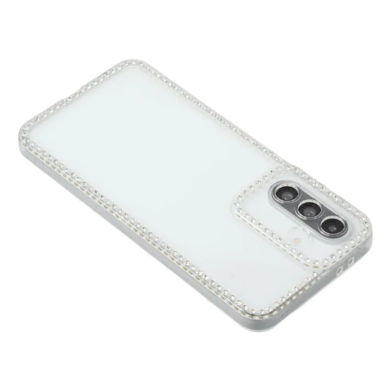 For Samsung Galaxy A36 5G TPU Case Rhinestone Decor Clear Phone Back Cover, Precise Cutout