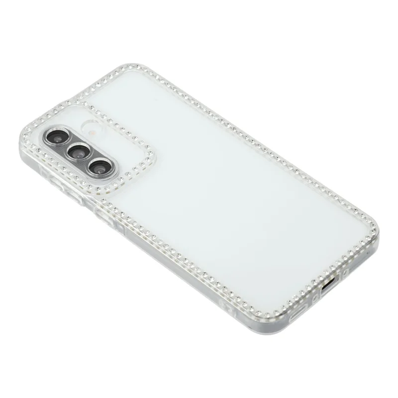 Capa de TPU para Samsung Galaxy A26 5G com Decoração de Strass, Capa Transparente para Celular com Recortes Precisos