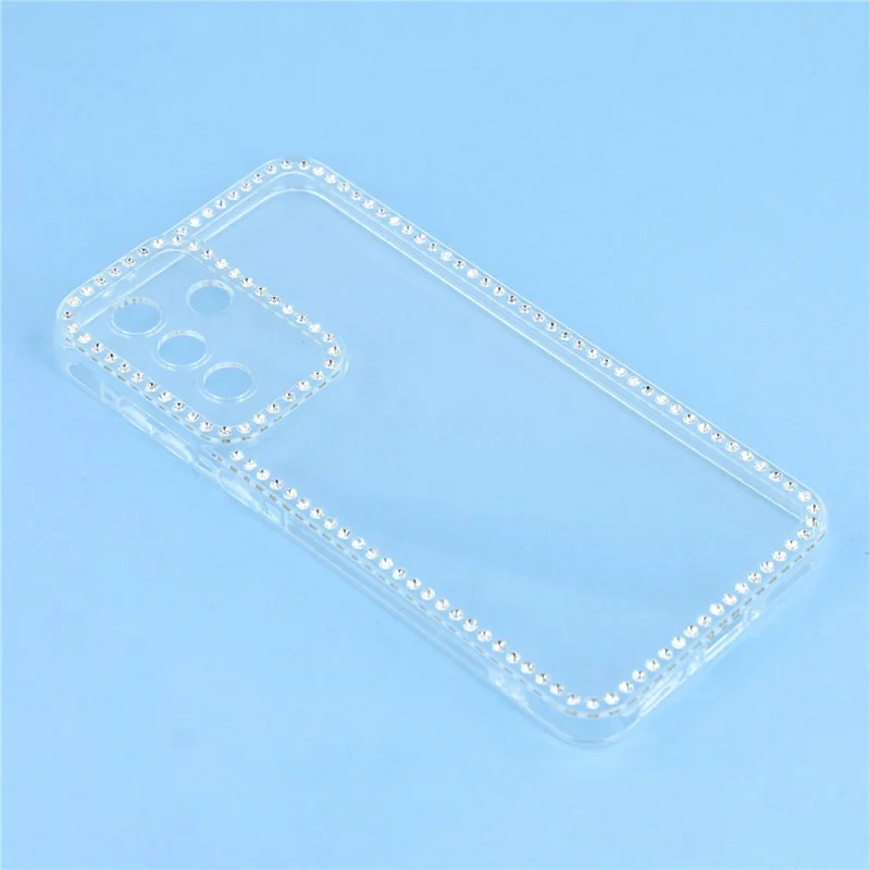 For Samsung Galaxy A16 4G  /  5G TPU Case Rhinestone Decor Clear Phone Back Cover, Precise Cutout