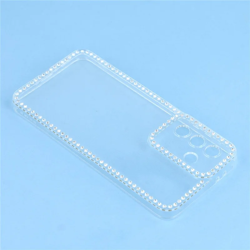 For Samsung Galaxy A16 4G  /  5G TPU Case Rhinestone Decor Clear Phone Back Cover, Precise Cutout