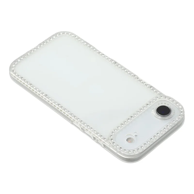 Für iPhone 17 Air TPU Hülle mit Strasssteinen Dekor Transparente Handyrückseite, Präzise Aussparungen