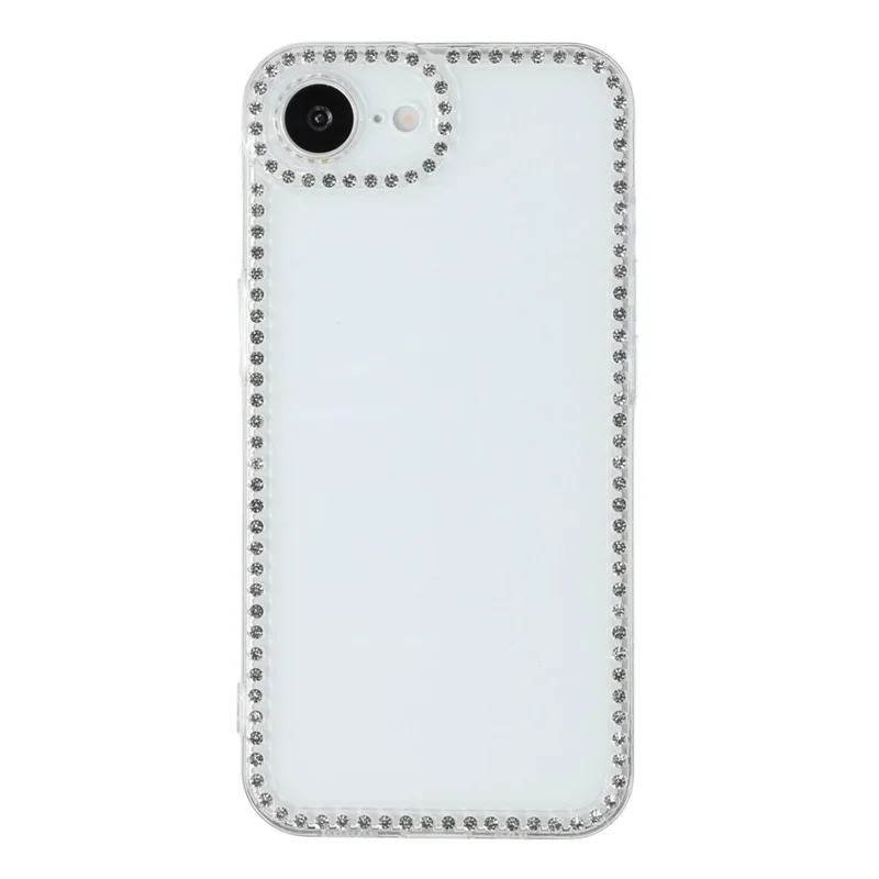 Für iPhone 16e TPU-Hülle mit Strassstein-Verzierung, transparente Rückseite, präzise Ausschnitte