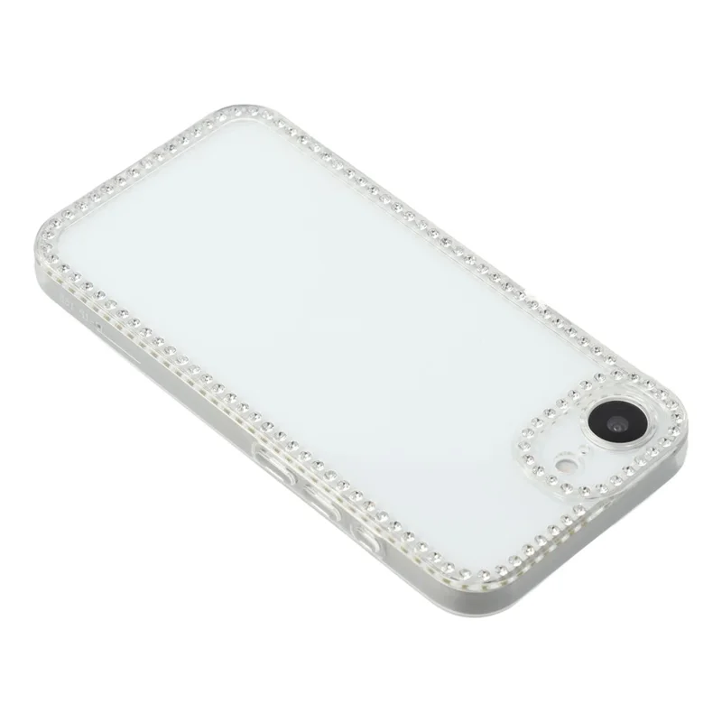 Für iPhone 16e TPU-Hülle mit Strassstein-Verzierung, transparente Rückseite, präzise Ausschnitte
