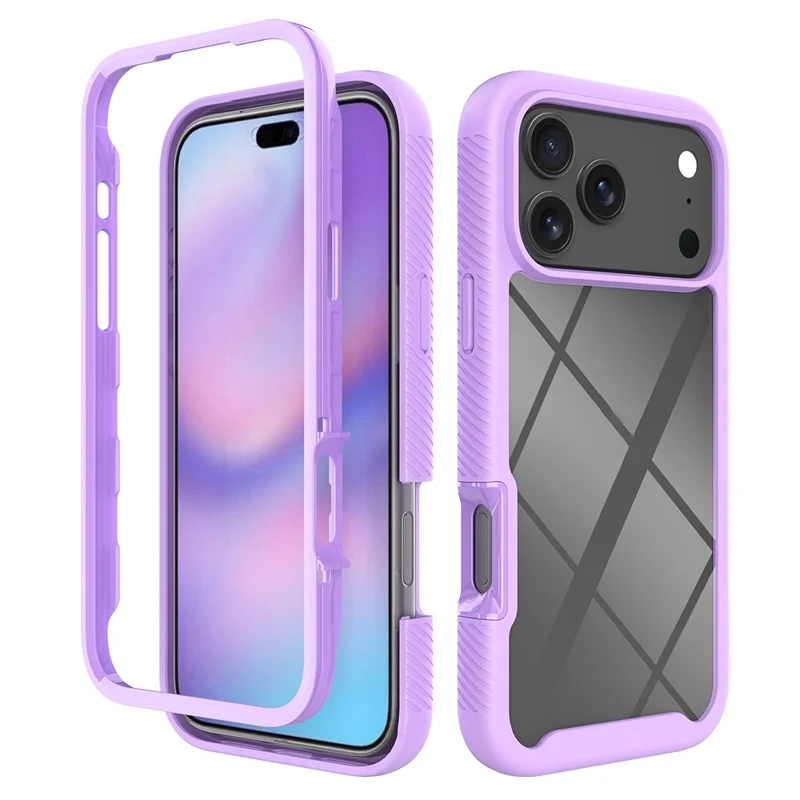 For iPhone 17 Pro Max Case Anti Drop 2 in 1 PC + TPU Phone Cover - Purple