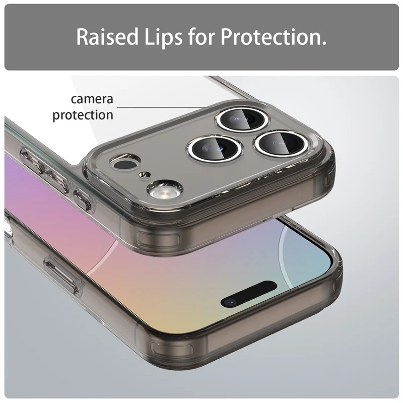 Для iPhone 17 Pro Чехол TPU + Акриловая задняя крышка телефона Без пожелтения - Черный