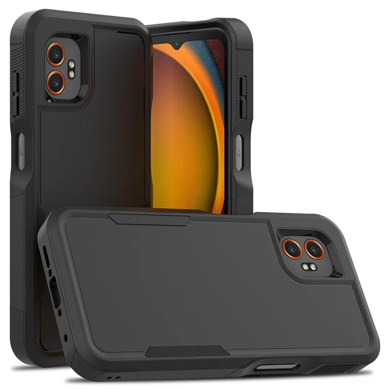 For Samsung Galaxy XCover7 Pro Case 2 in 1 PC + TPU Shockproof Phone Cover - Black