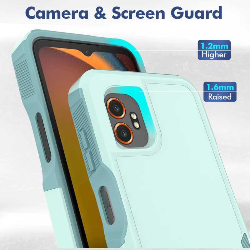 For Samsung Galaxy XCover7 Pro Case 2 in 1 PC + TPU Shockproof Phone Cover - Mint Green