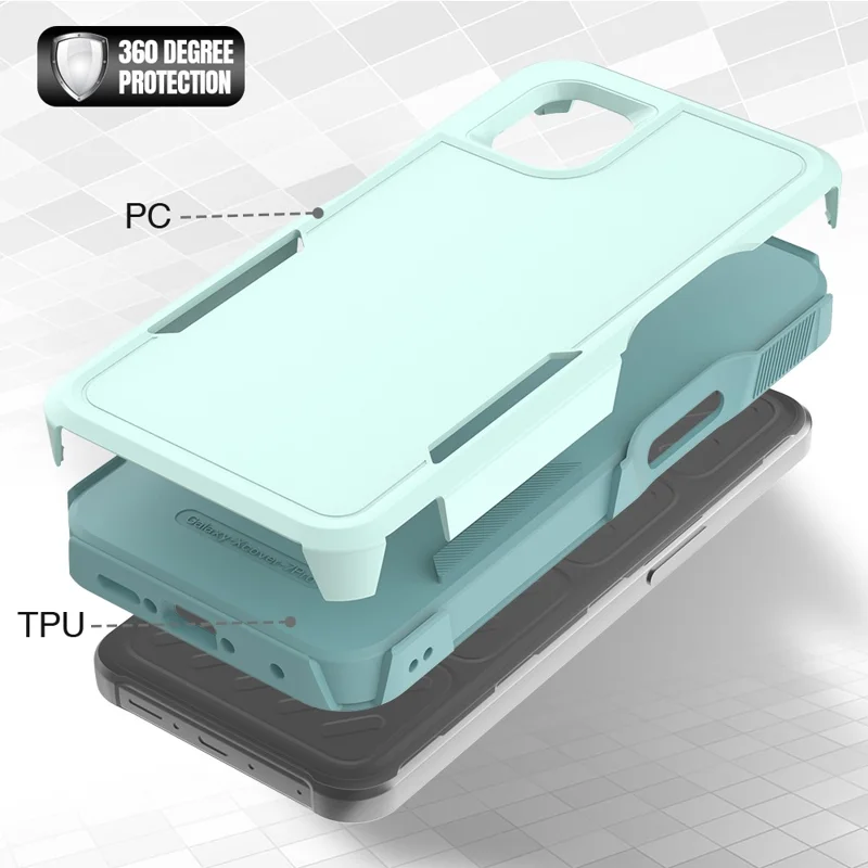 For Samsung Galaxy XCover7 Pro Case 2 in 1 PC + TPU Shockproof Phone Cover - Mint Green