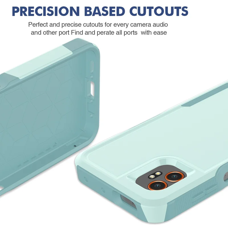 For Samsung Galaxy XCover7 Pro Case 2 in 1 PC + TPU Shockproof Phone Cover - Mint Green