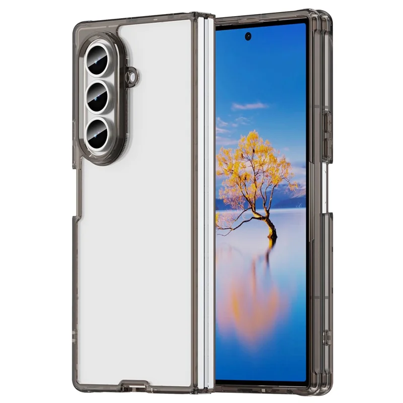 Чехол для Samsung Galaxy Z Fold7 5G из ТПУ + акрила с защитой от пожелтения - Черный