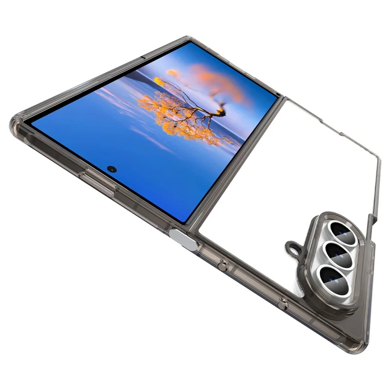 Чехол для Samsung Galaxy Z Fold7 5G из ТПУ + акрила с защитой от пожелтения - Черный