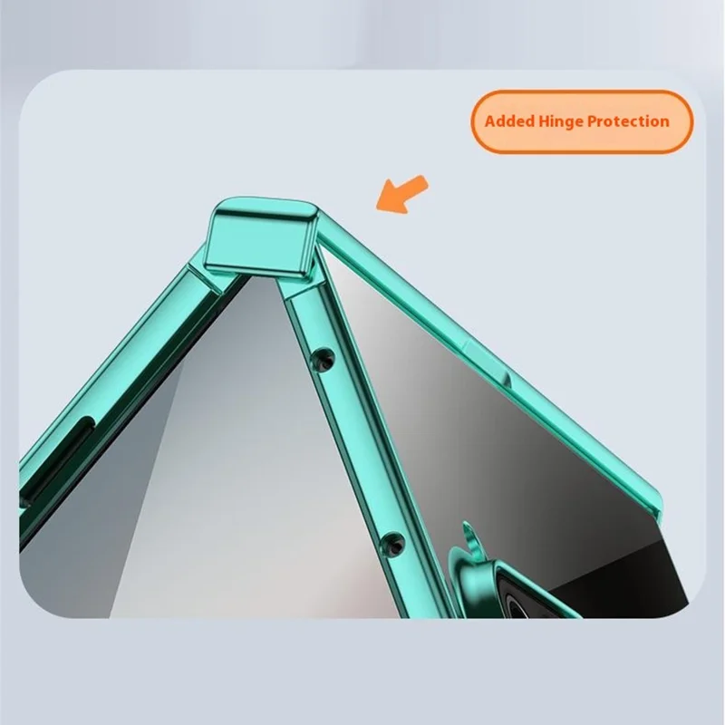 Funda para Samsung Galaxy Z Fold7 5G con Diseño de Bisagra, Electrochapado en PC, Carcasa Transparente - Verde