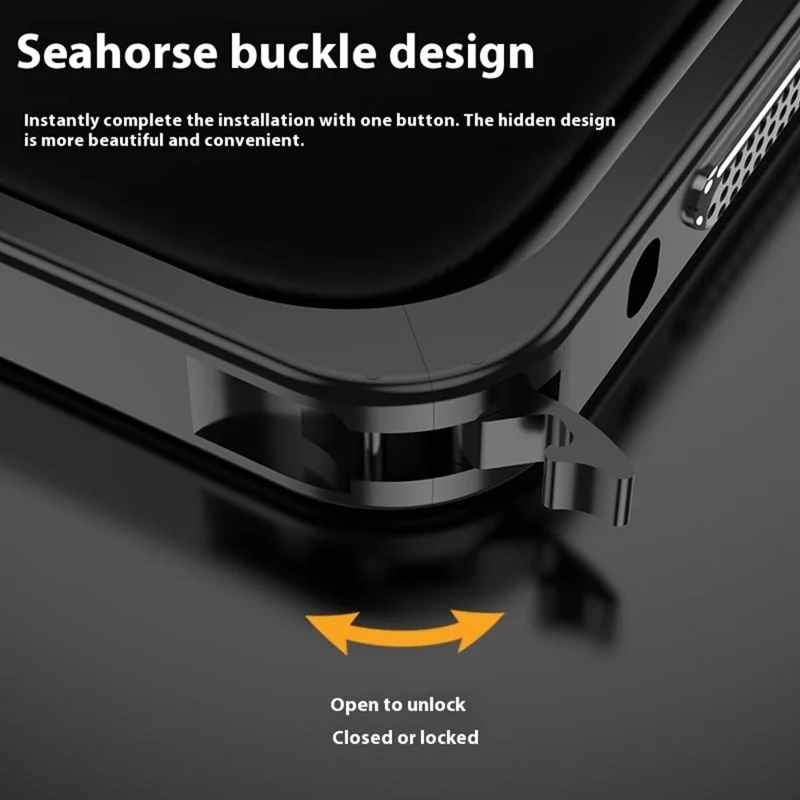 For Huawei Pura 80 Ultra Bumper Cases Metal Frame Heat Dissipation Cover with Lens Protector - Black