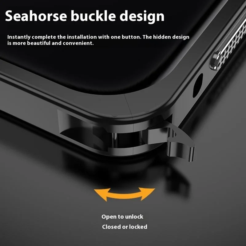 For Huawei Pura 80 Bumper Cases Metal Frame Heat Dissipation Cover with Lens Protector - Black